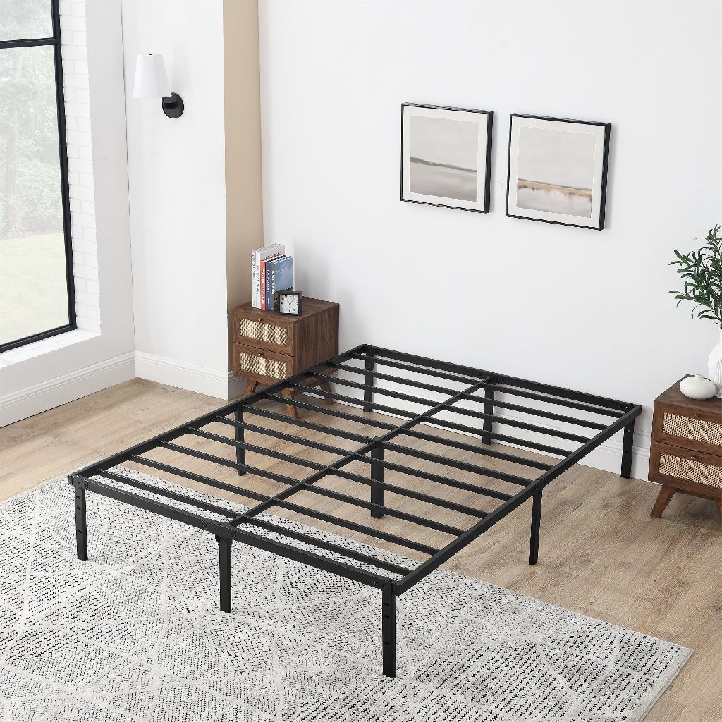 14" Mainstays Heavy Duty Steel Slat Queen Platform Bed Frame (Black) $69.00 + Free Shipping