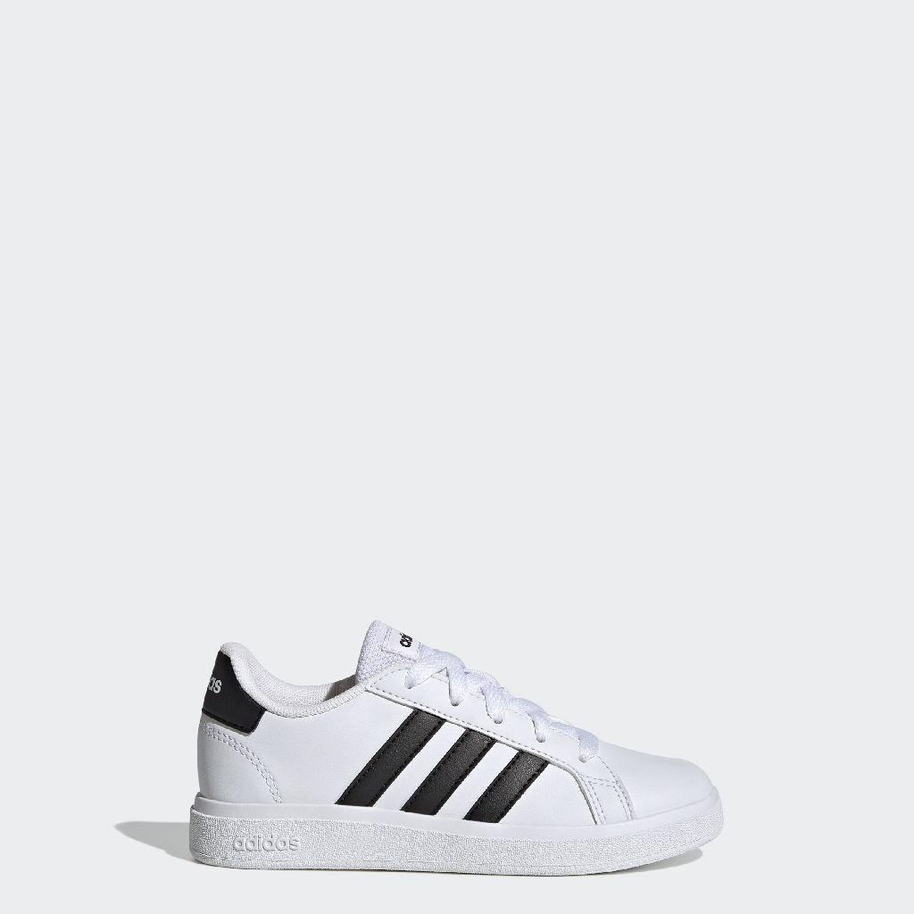 adidas Kids' Grand Court Lace-Up Shoes (Cloud White/Core Black) $16.25 + Free Shipping
