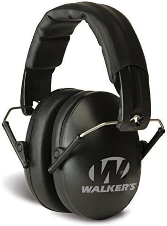 Walker's Pro Low Profile Folding Earmuffs (Black)