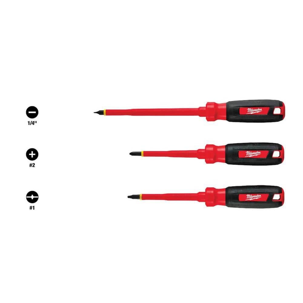 3-Piece Milwaukee 1000-Volt Insulated Screwdriver Set $17 + Free Shipping $16.97
