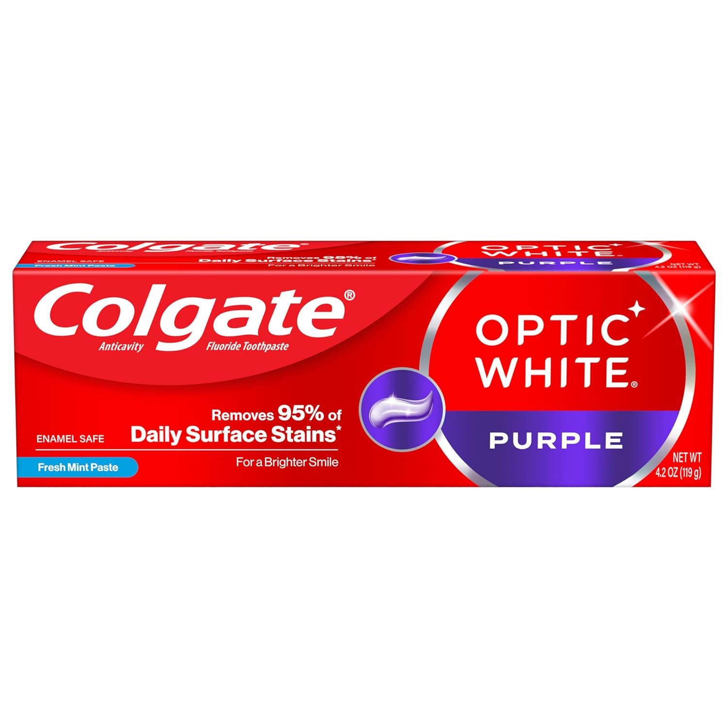 4.02-Oz Colgate Optic White Purple Toothpaste (Mint Paste) $1.49 w/ Subscribe & Save @ Amazon