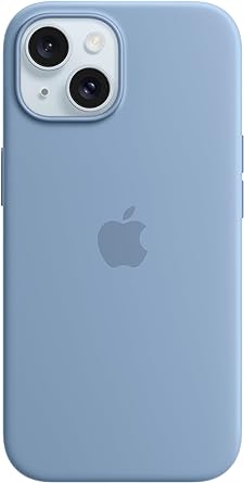 Apple iPhone 15 Silicone Case with MagSafe - Winter Blue ​​​​​​​ $32.10