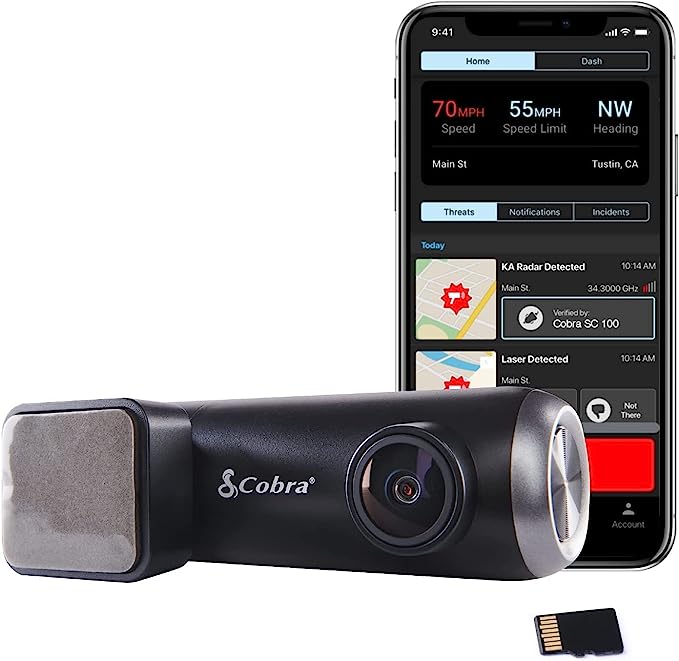 Cobra Smart 1080P Dash Cam w/ 8GB SD Card & Built-in WiFi & GPS $52.99 at Amazon and Best Buy