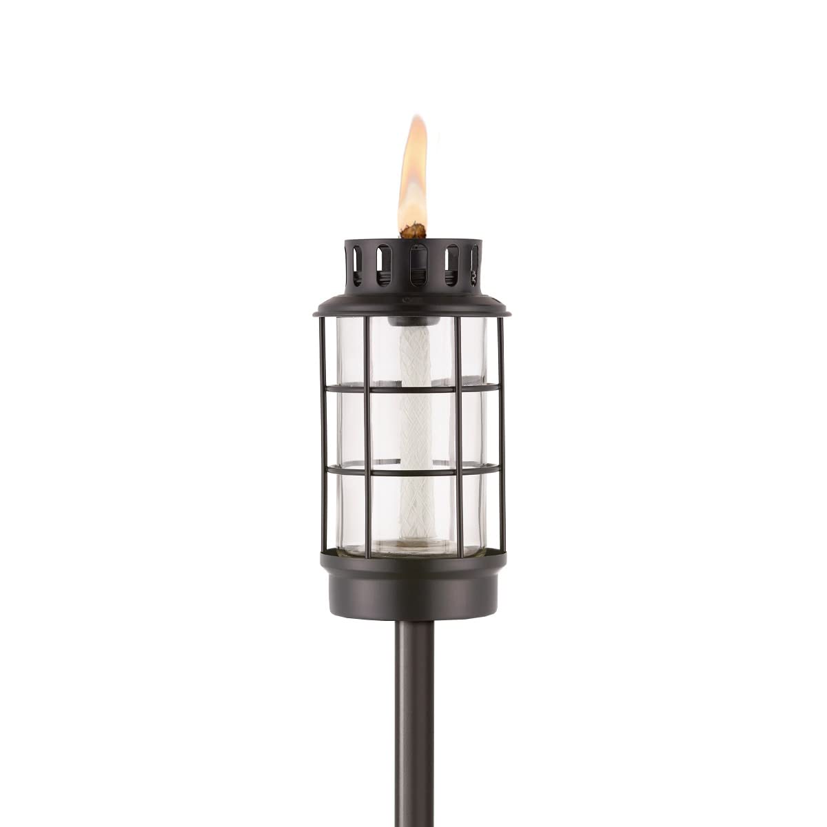 TIKI Brand Easy Install Round Lantern Outdoor Torch $10.50 + Free Shipping w/ Prime or $35+