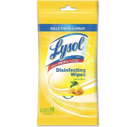 (48 Pack) Lysol Disinfecting Wipes, On the Go Travel Size, Lemon Scent, 15ct $16.99