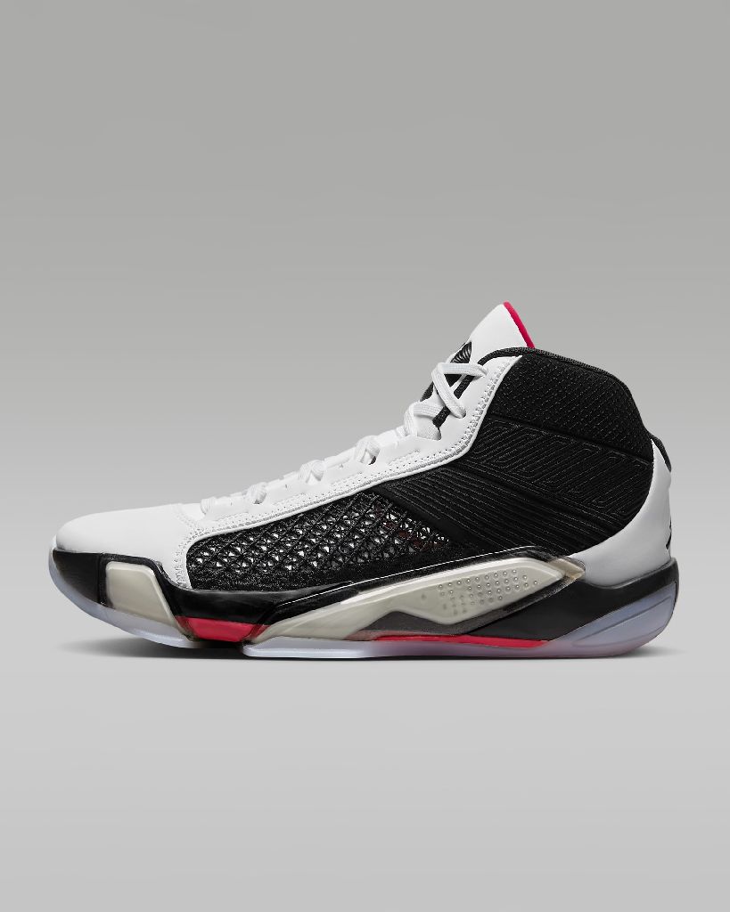 Nike Men's or Women's Air Jordan XXXVIII Fundamental Shoes (White/Siren Red/Black) $88.78