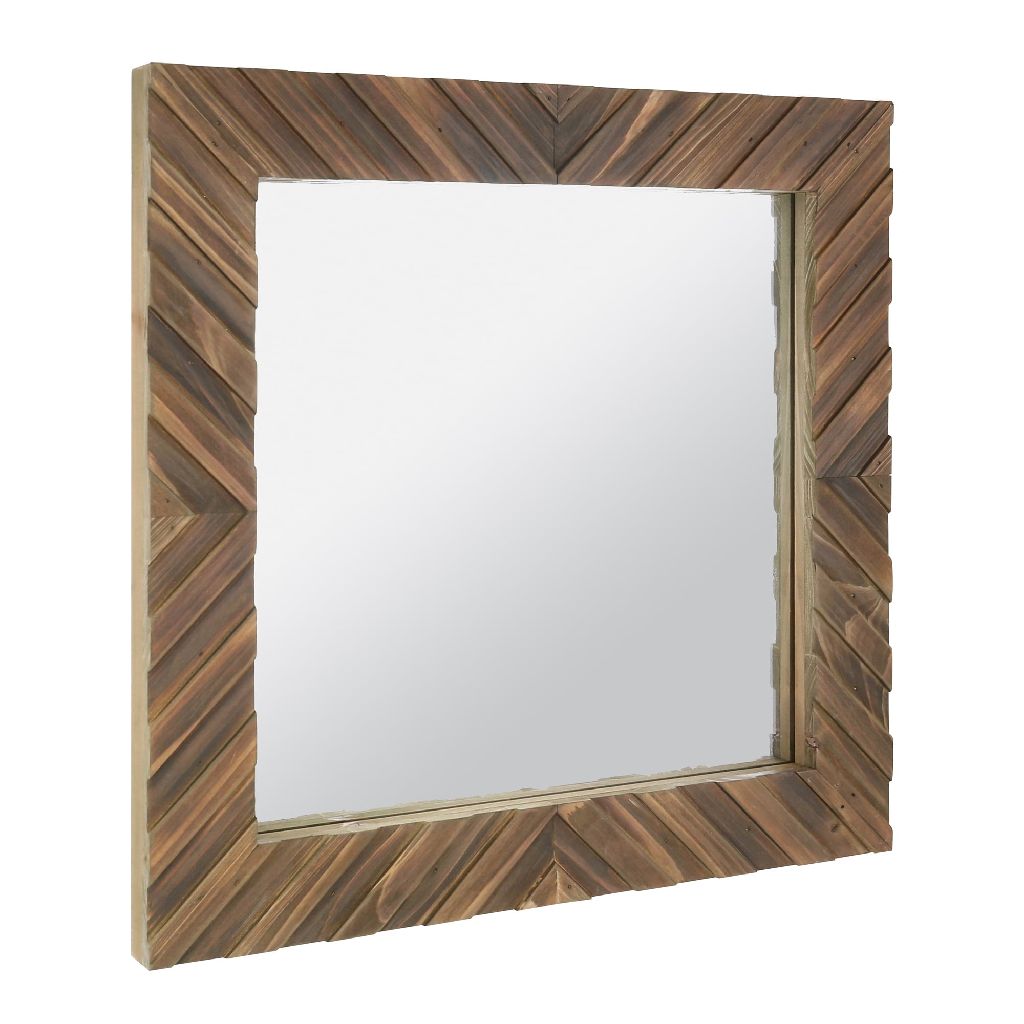16" x 16" Better Homes & Gardens Wood Square Wall Mirror (Brown) $18 + Free S&H w/ Walmart+ or $35+