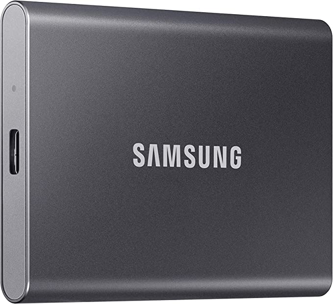 2TB Samsung T7 External USB 3.2 Gen 2 Portable Solid State Drive (Grey)