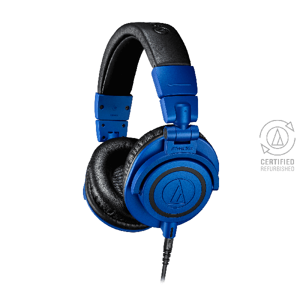 ATH-M50XBB-CR Special Edition Blue and Black Professional Monitor headphones | Certified Refurbished | Audio-Technica $84.50