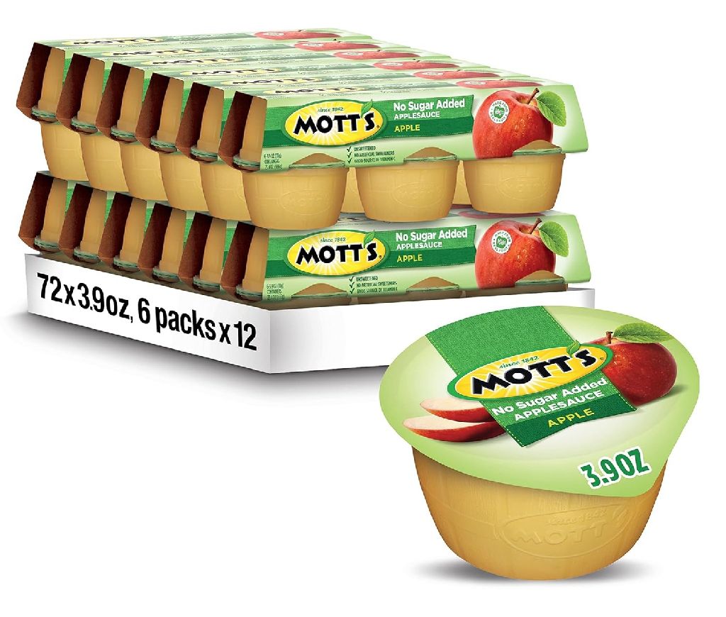 [S&S] $18: 72-Pack 3.9-Oz Mott's No Sugar Added Applesauce at Amazon