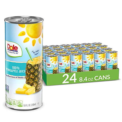 [S&S] $11.99: 24-Pack 8.4-Oz Dole 100% Pineapple Juice w/ Added Vitamin C at Amazon