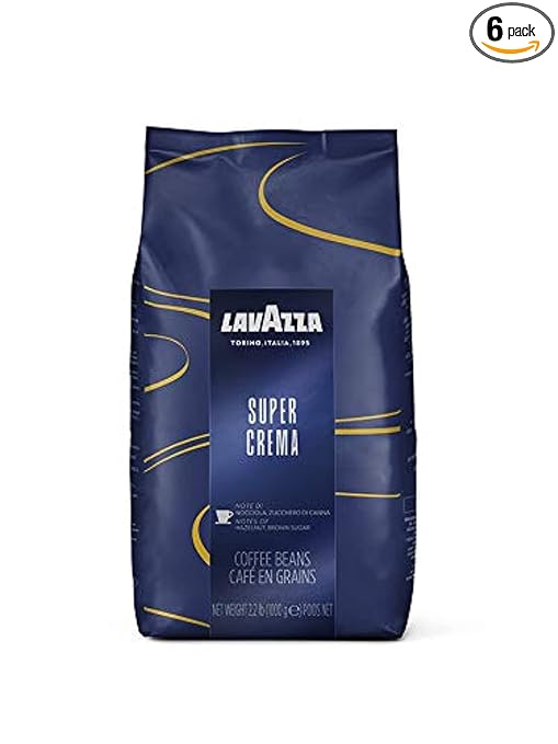 6-Pack 2.2-Lbs Lavazza Super Crema Whole Bean Coffee Blend (Super Crema Espresso)