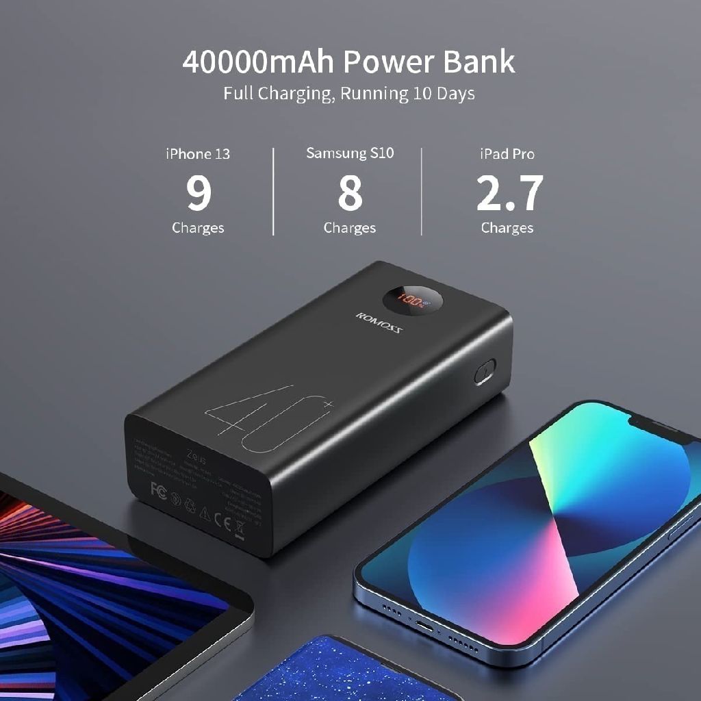ROMOSS 40000mAh 18W PD Portable Charger Power Bank $22 + Free Shipping w/ Prime or $35+ orders