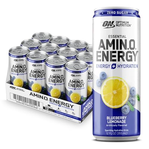[S&S] $11.98: 12-Pack 12-Oz Optimum Nutrition Amino Energy Sparkling Drink (Blueberry Lemonade) at Amazon