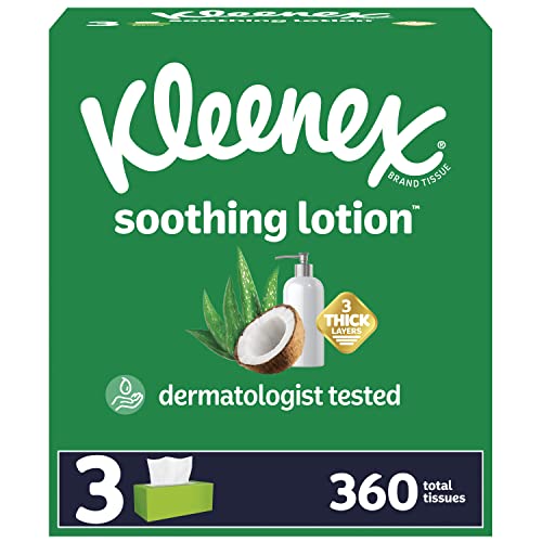 $4.74 w/ S&S: 3-Pack 120-Count Kleenex 3-Layer Facial Tissues (Soothing Lotion)