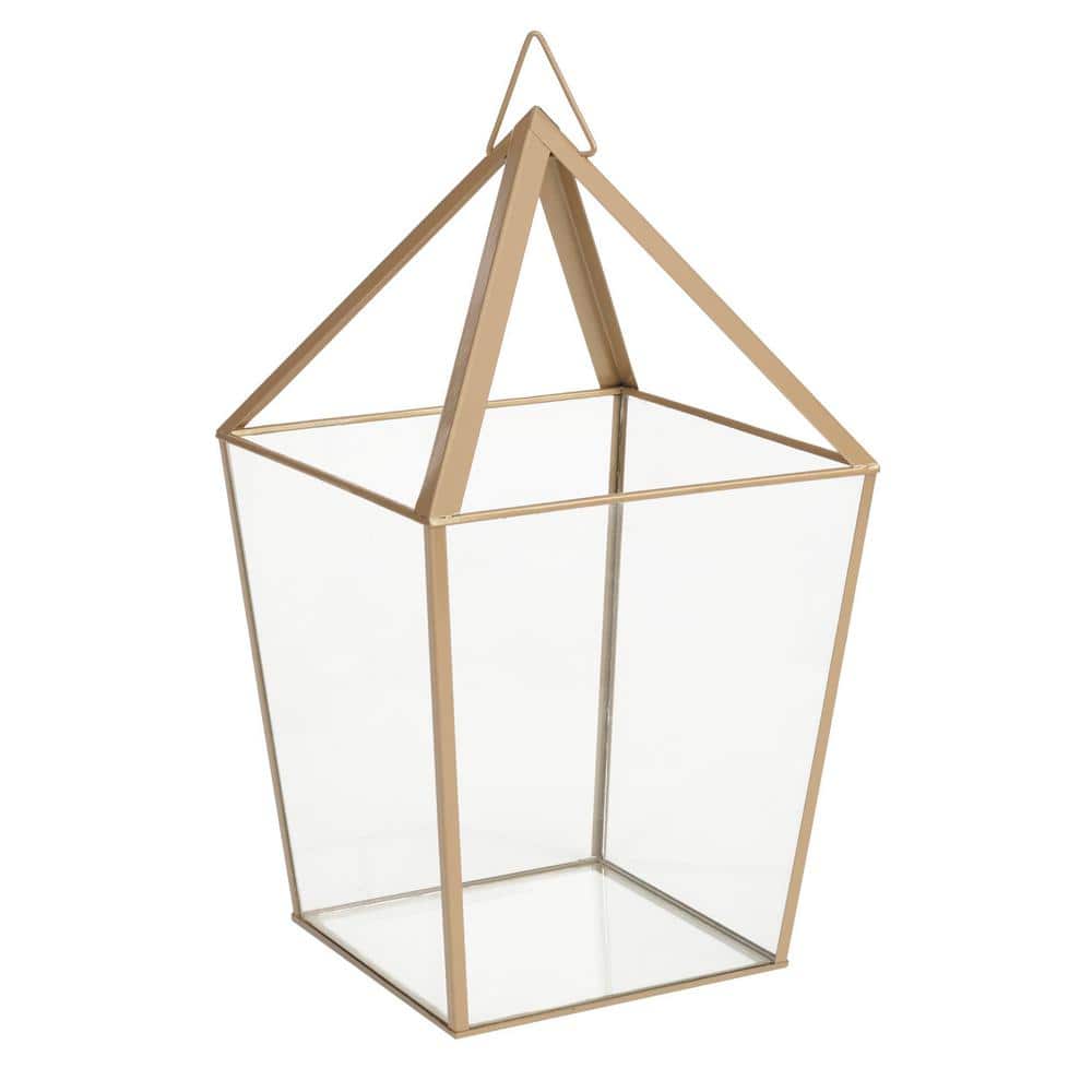 15.7" Hampton Bay Metal and Glass Outdoor Patio Terrarium $9 + Free Shipping