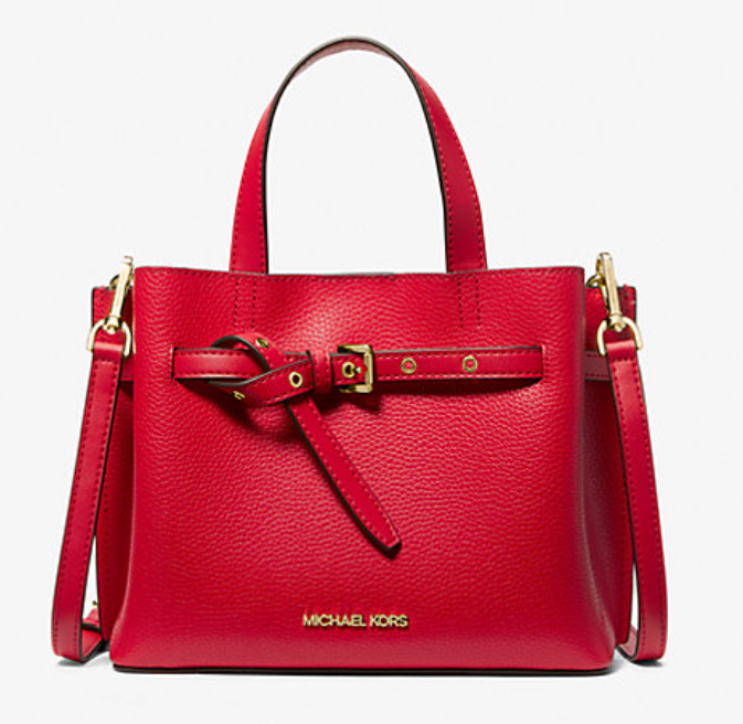 Michael Kors Emilia Small Pebbled Leather Satchel, Bright Red $66.75 + Free Shipping