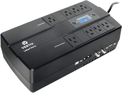 Vertiv Liebert PST5 8-Outlet 850VA/500W UPS Battery Backup & Surge Protection