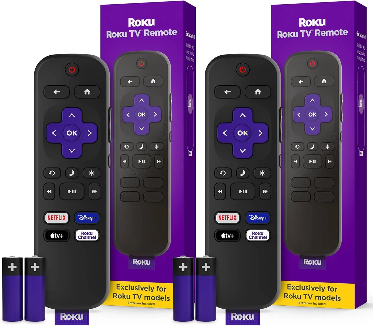 2-Pack Roku TV Replacement Remote Control