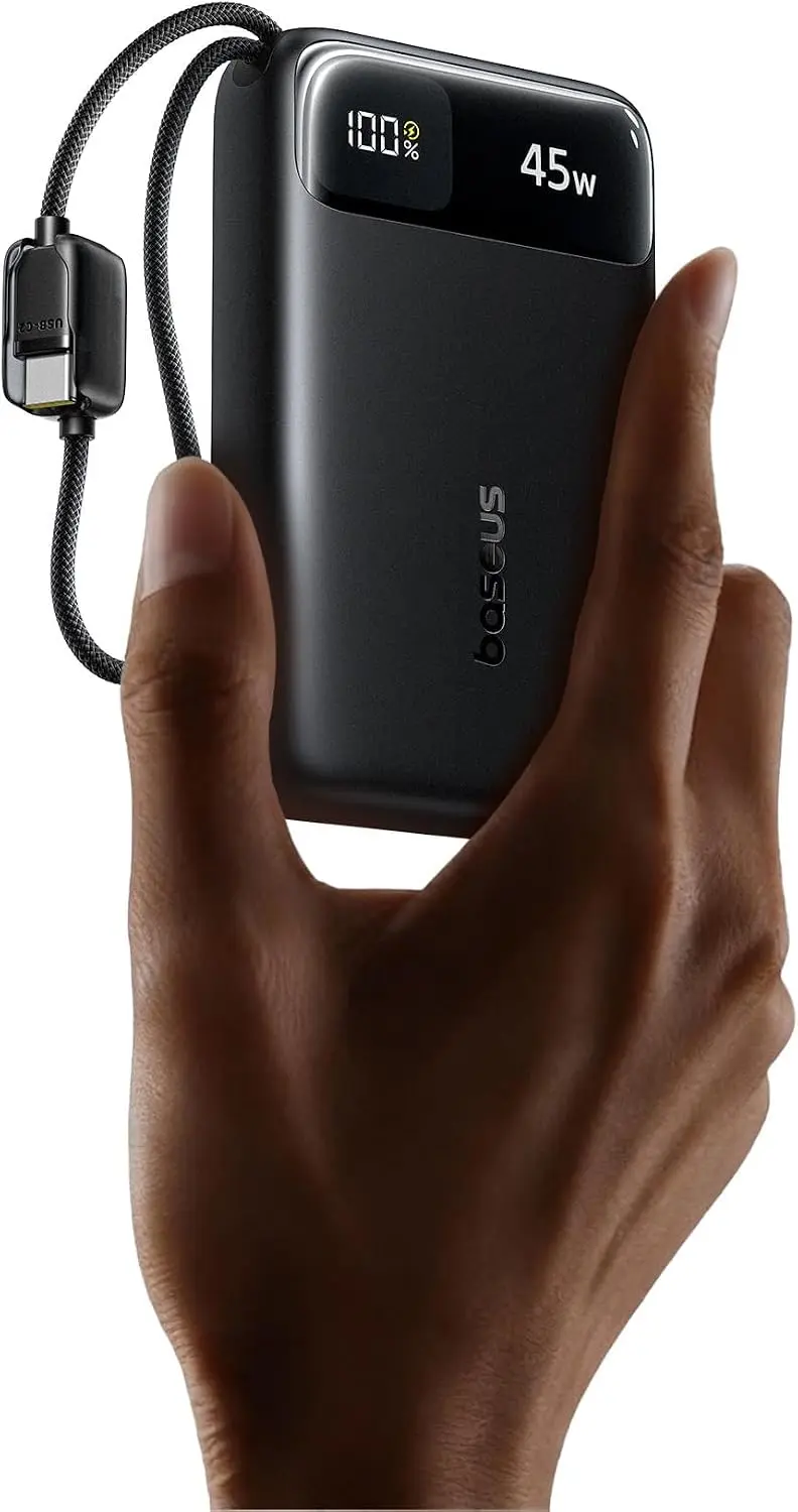 Baseus 20,000mAh 45W PD Power Bank w/ USB-C Cable