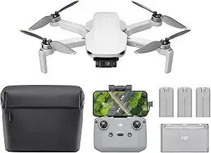 DJI Mini 4K Camera Drone Combo w/ 3 Batteries & RC-N1C Controller