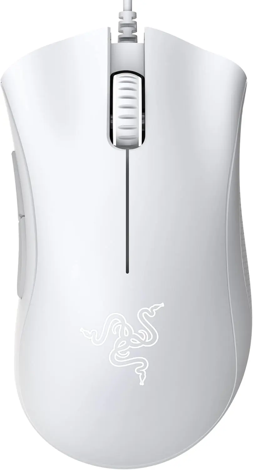 Razer DeathAdder Essential 6400 DPI Gaming Mouse (Mercury White)