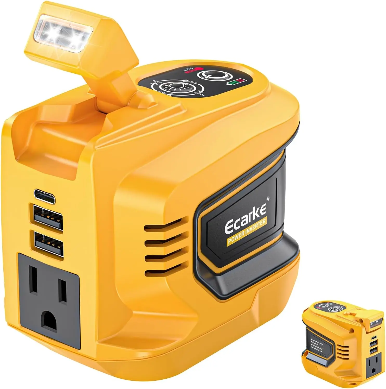 200W Ecarke Inverter for DeWALT 20V Batteries w/ AC + 3x USB Ports
