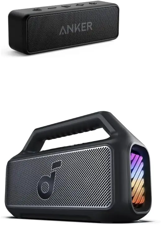 Anker Portable Bluetooth Speaker Bundle: Soundcore 2 + Soundcore Boom 2
