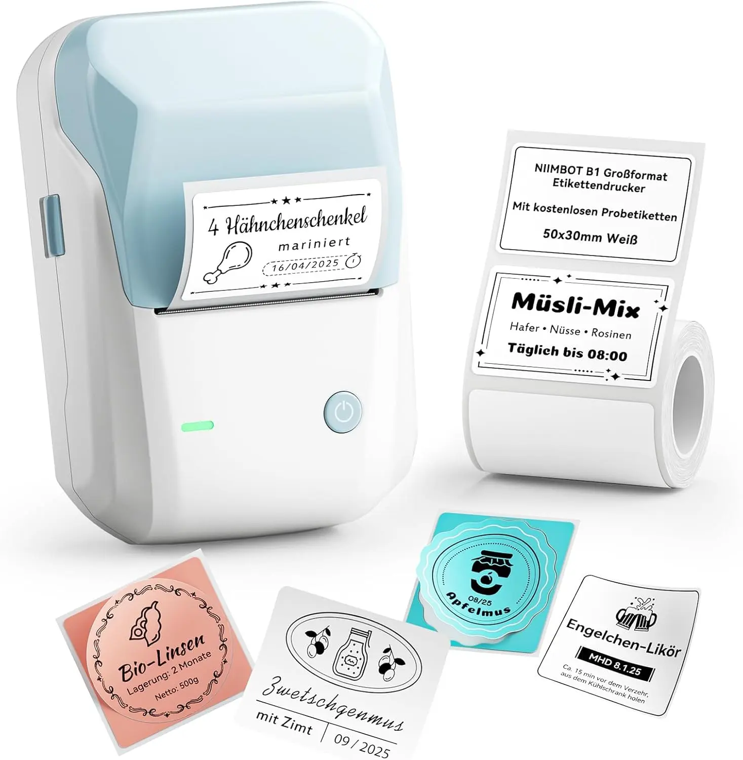 NIIMBOT B1 Thermal Label Printer w/ 230-Ct 2"x1.18" Labels