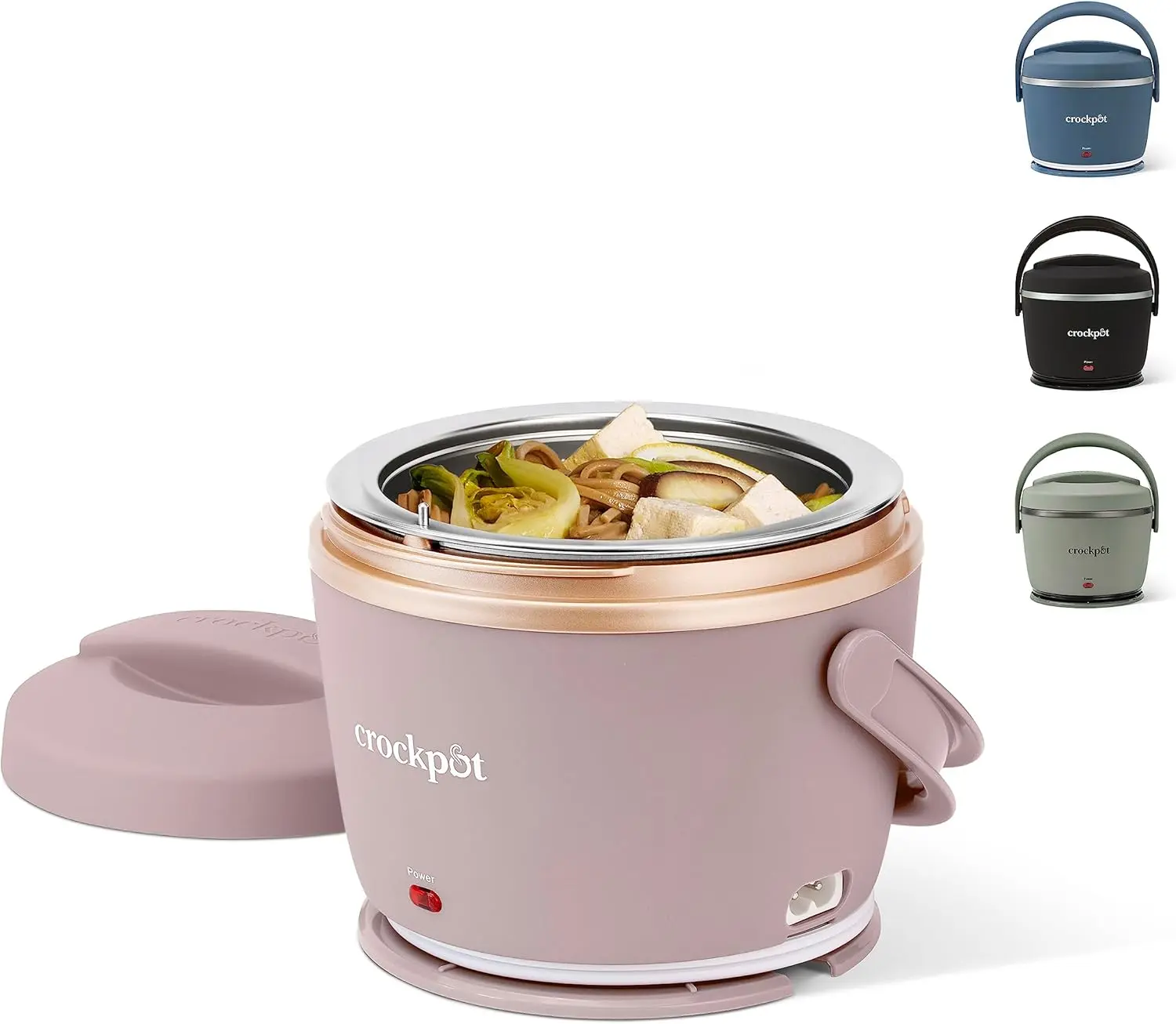 Crock-Pot 20oz Portable Electric Food Warmer, Personal Lunch Box Keeps Food Spill-Free & Warm, Ideal for Travel, Work, School, Car, On-the-