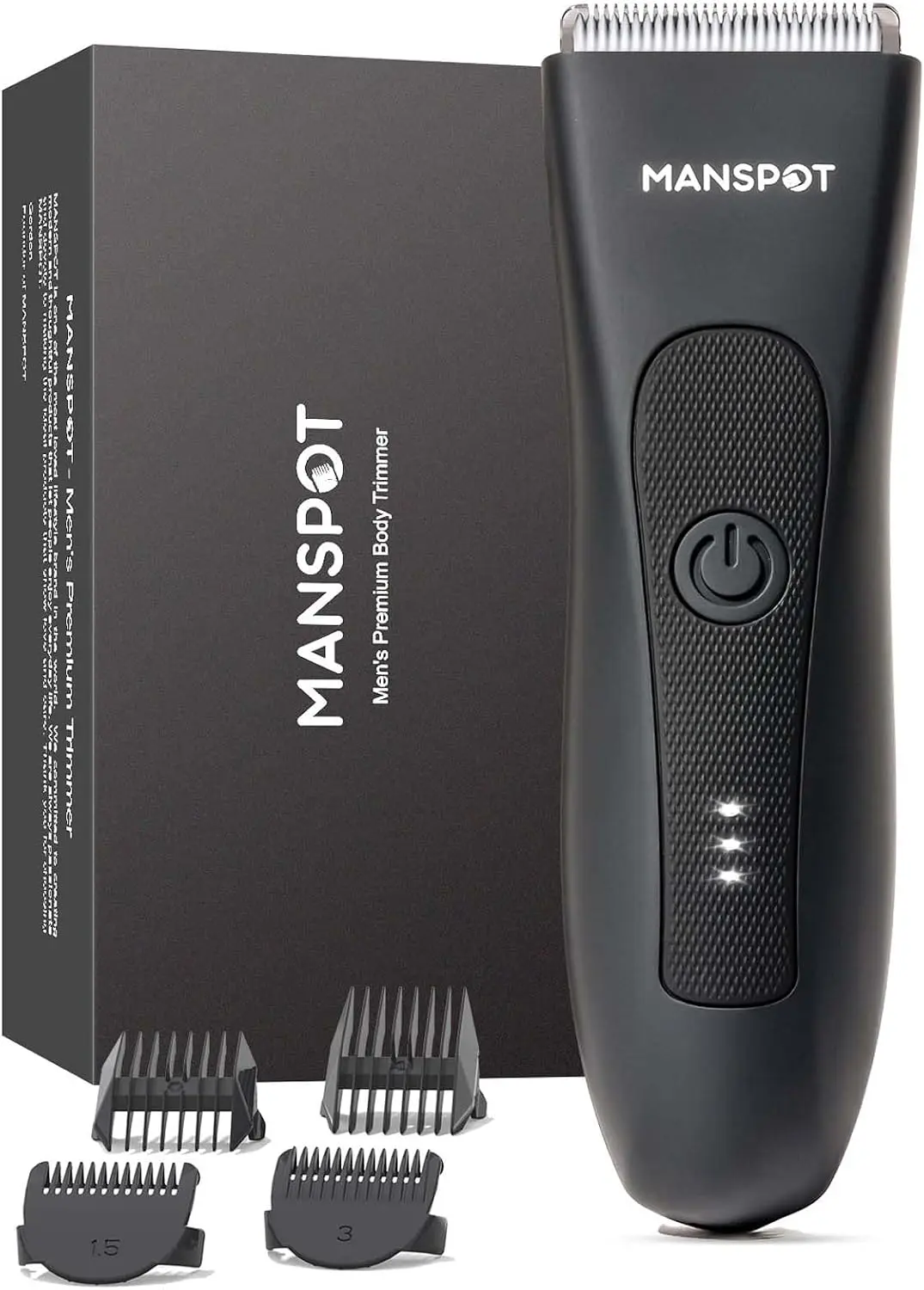 MANSPOT Manscape Rechargeable Wet/Dry Body Hair Trimmer w/ Guards