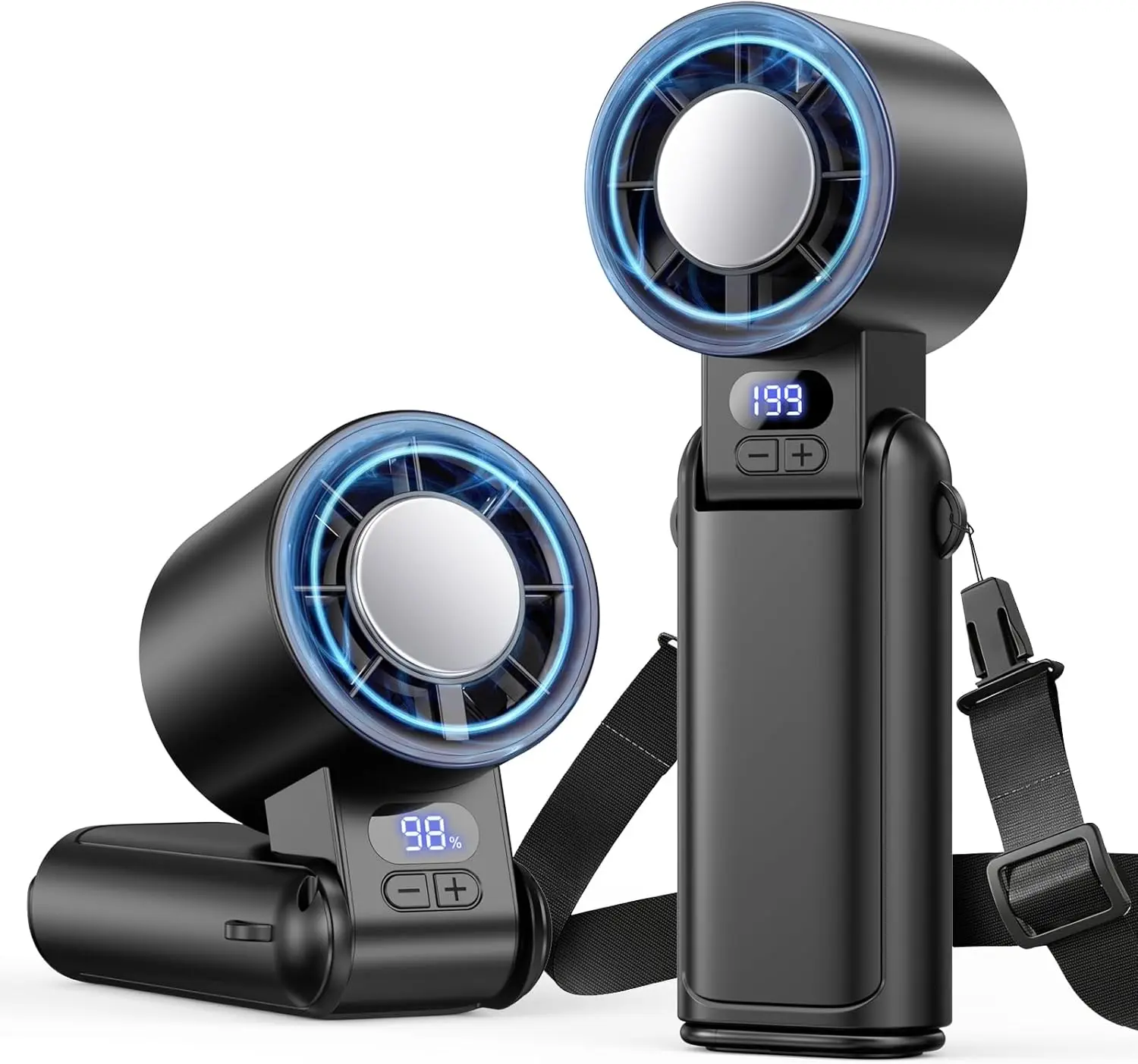 Deyhoc Portable Handheld Turbo Fan, Black