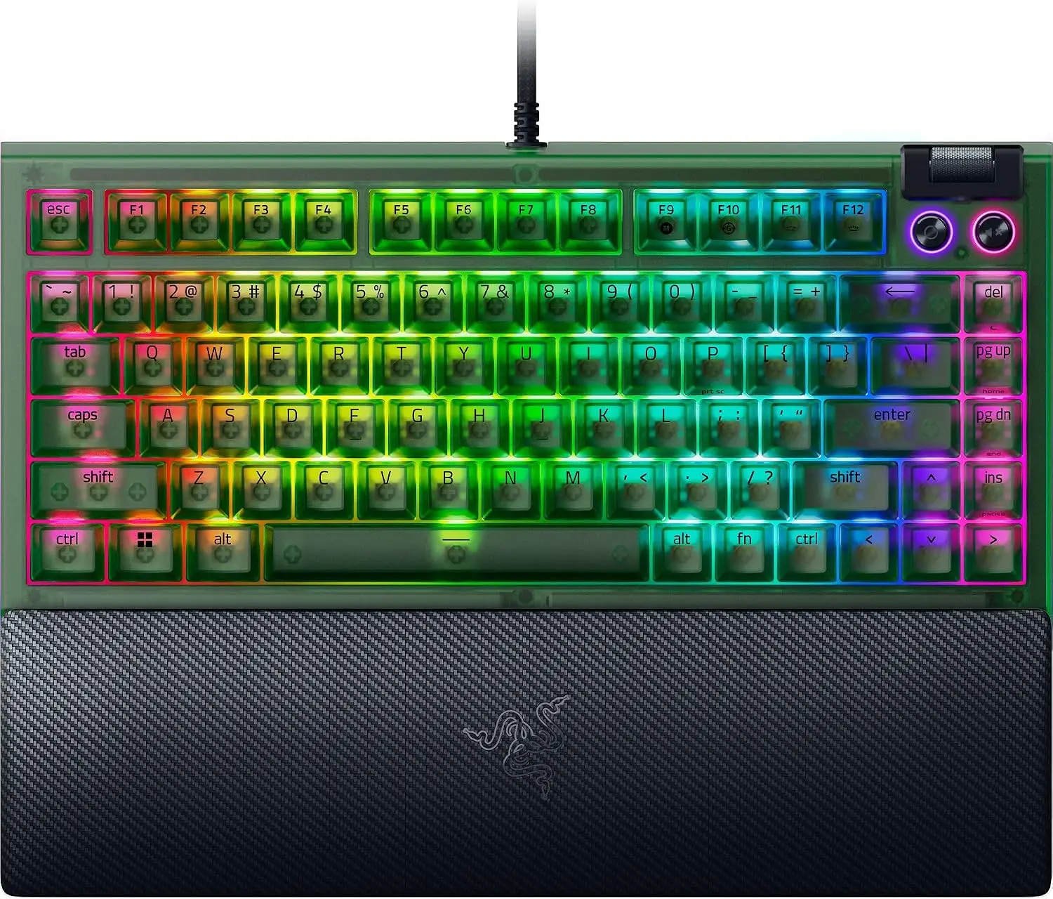 Razer BlackWidow V4 75% Mechanical Gaming Keyboard w/ Orange Tactile Switches