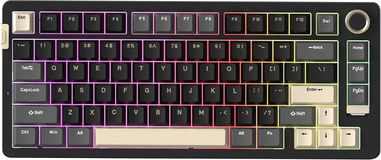 Rosewill Neon S75 80-Key Wireless Mechanical Gaming Keyboard w/ Hot-Swappable Red Switches