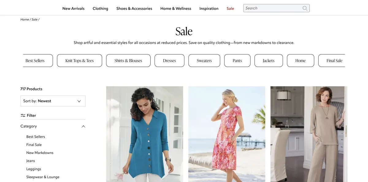 Earn Up to 81% Off on Soft Surroundings Sale Items coupon verification screenshot