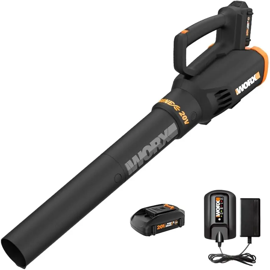 WORX WG547 20V Cordless Leaf Blower w/ 2.0 Ah Battery & Charger