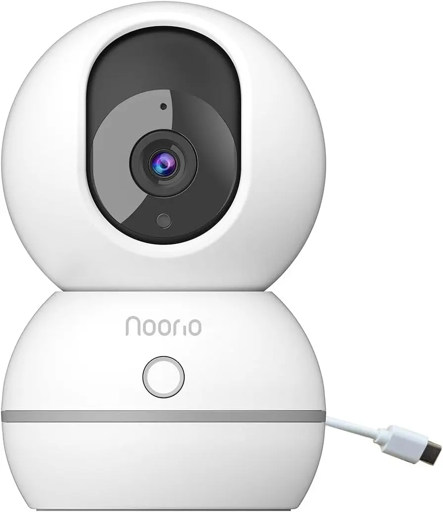 Noorio CS201 2K Indoor Camera w/ 360° PTZ, 2-Way Audio & IR Night Vision